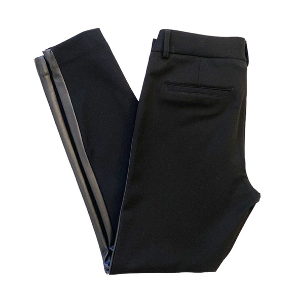 Express Mid Rise Faux Leather Side Stripe Skinny Pant Size 6R - Picture 4 of 4